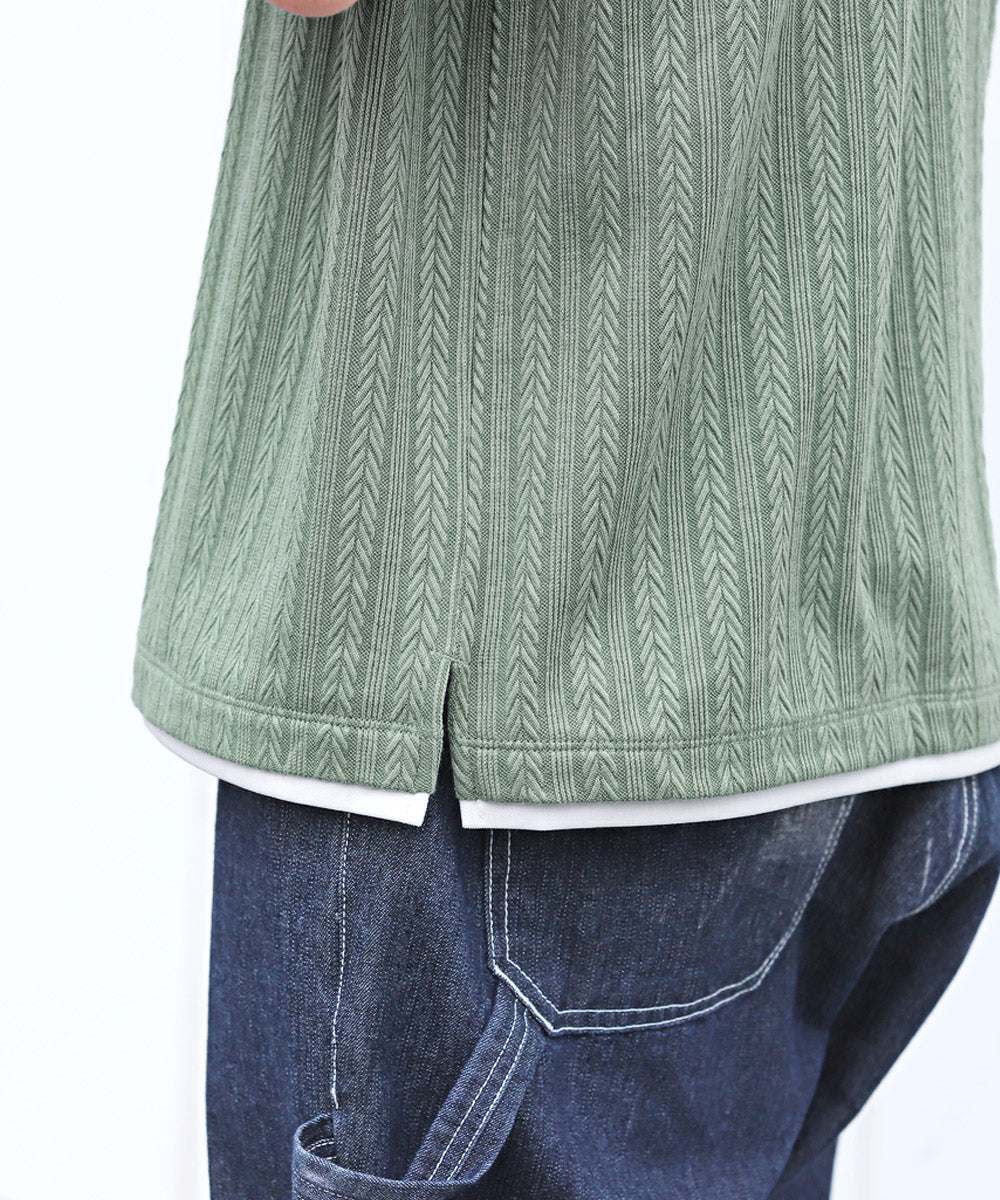 ラグスタイル LUXSTYLE ベストフェイクレイヤード半袖Tシャツ/半袖Tシャツ メンズ Tシャツ 半袖 春 夏 フェイクレイヤード 重ね着風