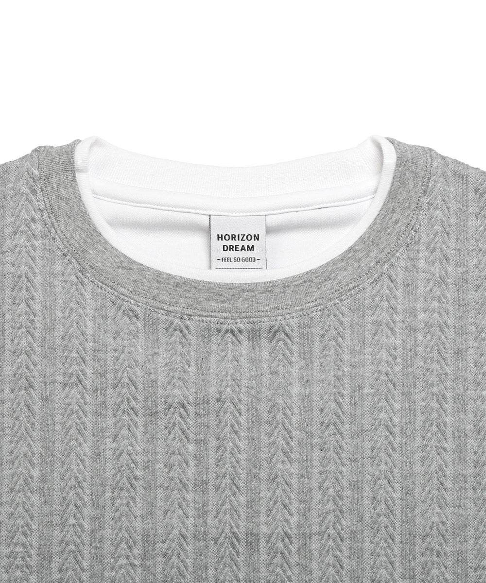 ラグスタイル LUXSTYLE ベストフェイクレイヤード半袖Tシャツ/半袖Tシャツ メンズ Tシャツ 半袖 春 夏 フェイクレイヤード 重ね着風