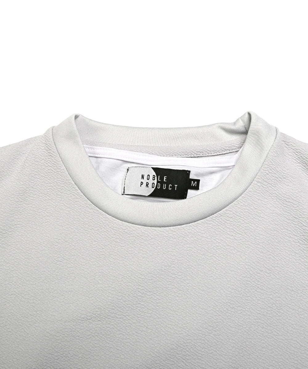 ラグスタイル LUXSTYLE ネックレス付き梨地ノースリーブ半袖Tシャツ/Tシャツ ノースリーブ 半袖 メンズ レディース アンサンブル 3点セット ネックレス付き