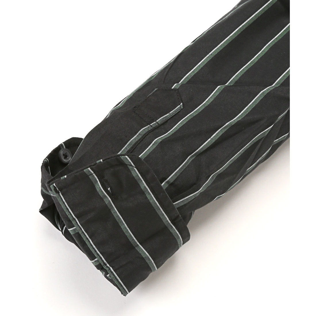 拉格風格 LUXSTYLE 總圖案常規領長袖襯衫/常規領 胸口袋 條紋 格子 總圖案 平紋布料