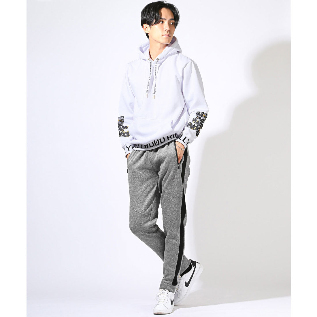 ラグスタイル LUXSTYLE 裏起毛切替サイドラインジョガーパンツ/裏起毛 サイドライン ラインパンツ ジャージ 切り替え 大きいサイズ 防寒 暖かい