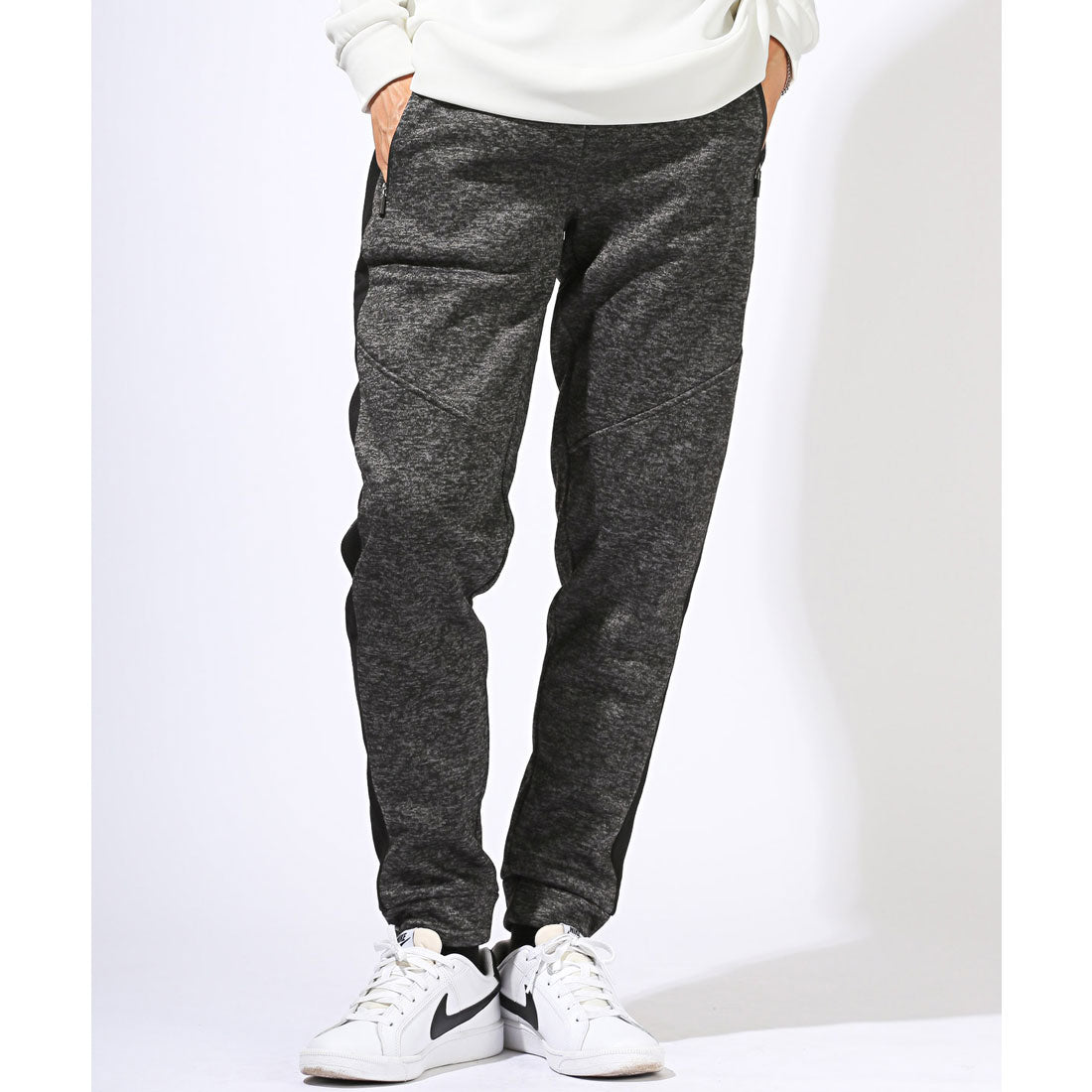 ラグスタイル LUXSTYLE 裏起毛切替サイドラインジョガーパンツ/裏起毛 サイドライン ラインパンツ ジャージ 切り替え 大きいサイズ 防寒 暖かい