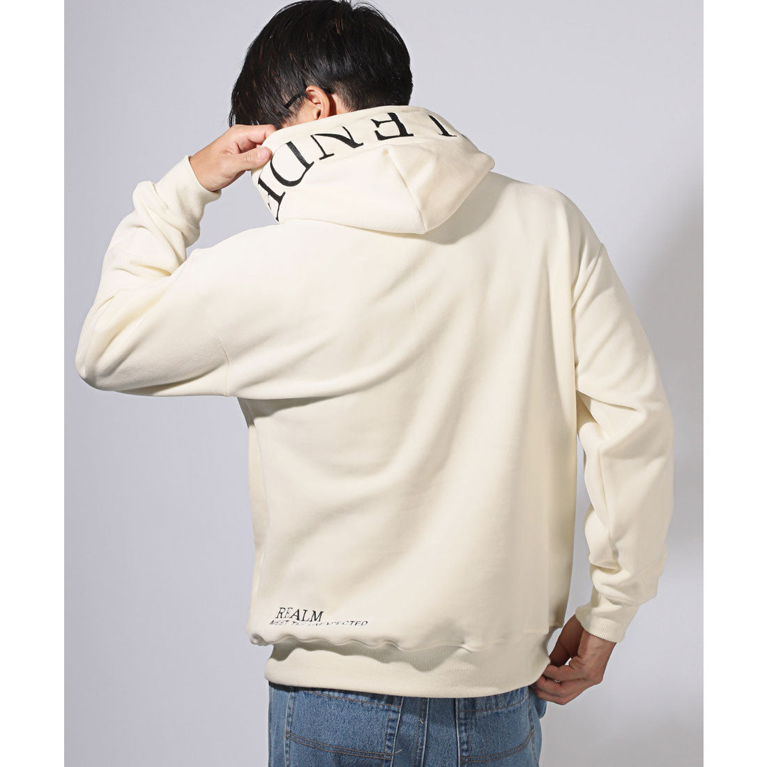 ラグスタイル LUXSTYLE 両面マイクロスエードプルパーカー/マイクロスエード 裏起毛 両面 あったか 秋 冬 刺繍 ロゴ カンガルーポケット