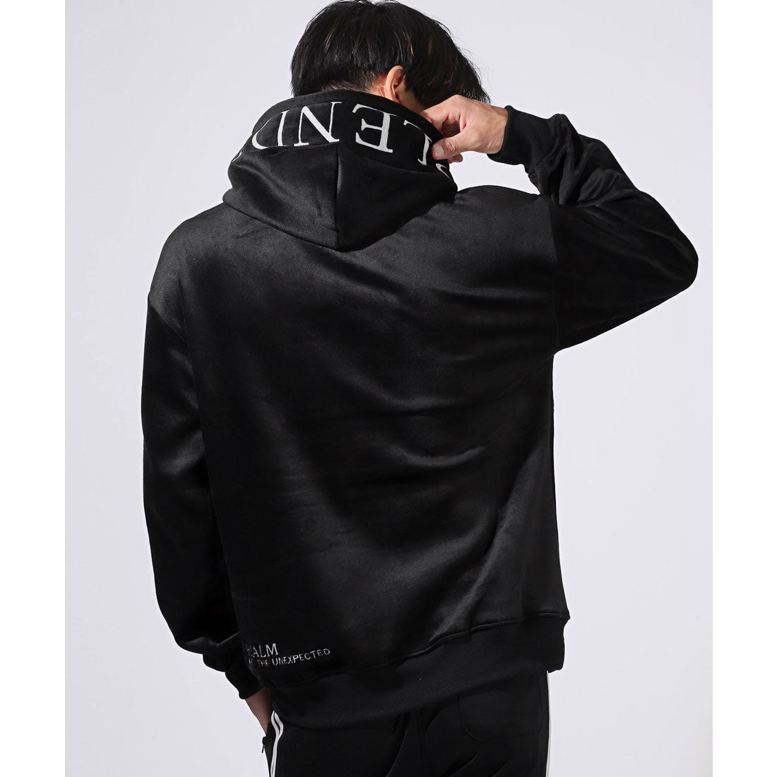 ラグスタイル LUXSTYLE 両面マイクロスエードプルパーカー/マイクロスエード 裏起毛 両面 あったか 秋 冬 刺繍 ロゴ カンガルーポケット