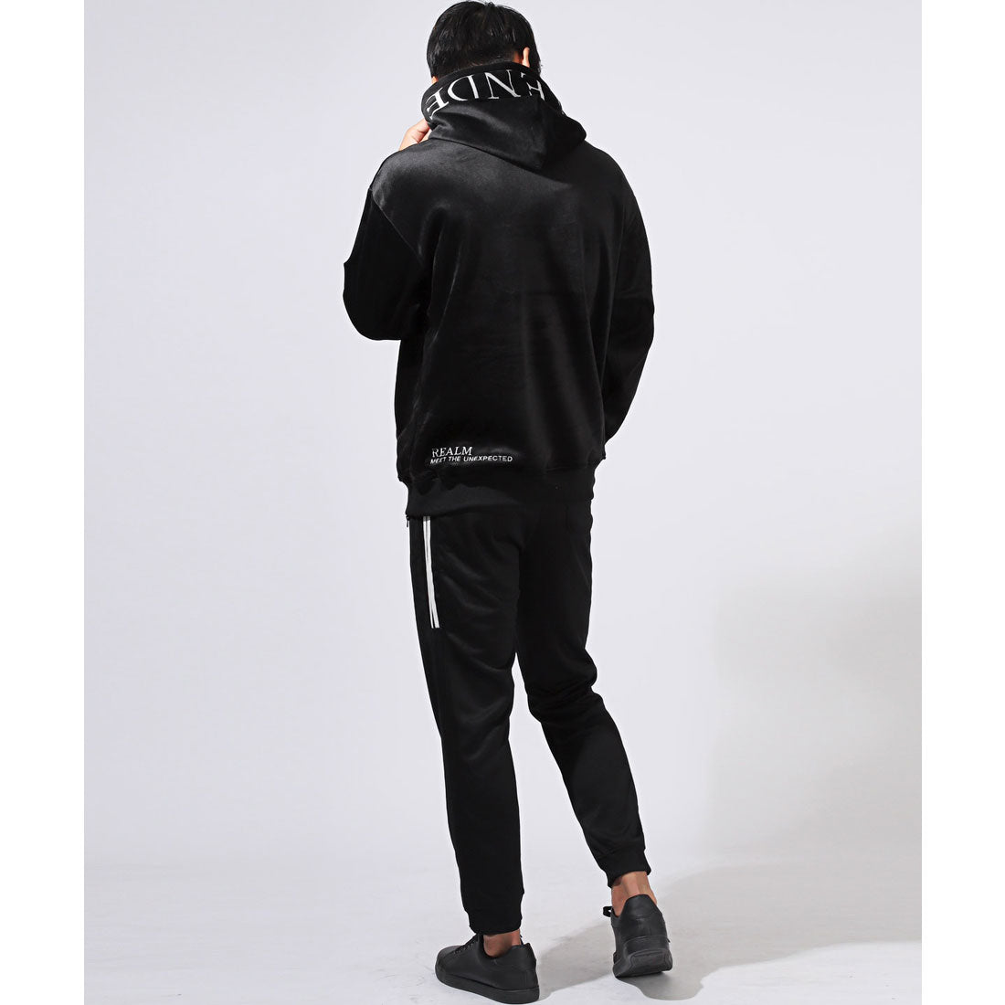 ラグスタイル LUXSTYLE 両面マイクロスエードプルパーカー/マイクロスエード 裏起毛 両面 あったか 秋 冬 刺繍 ロゴ カンガルーポケット