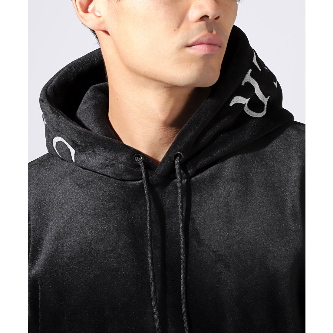 ラグスタイル LUXSTYLE 両面マイクロスエードプルパーカー/マイクロスエード 裏起毛 両面 あったか 秋 冬 刺繍 ロゴ カンガルーポケット