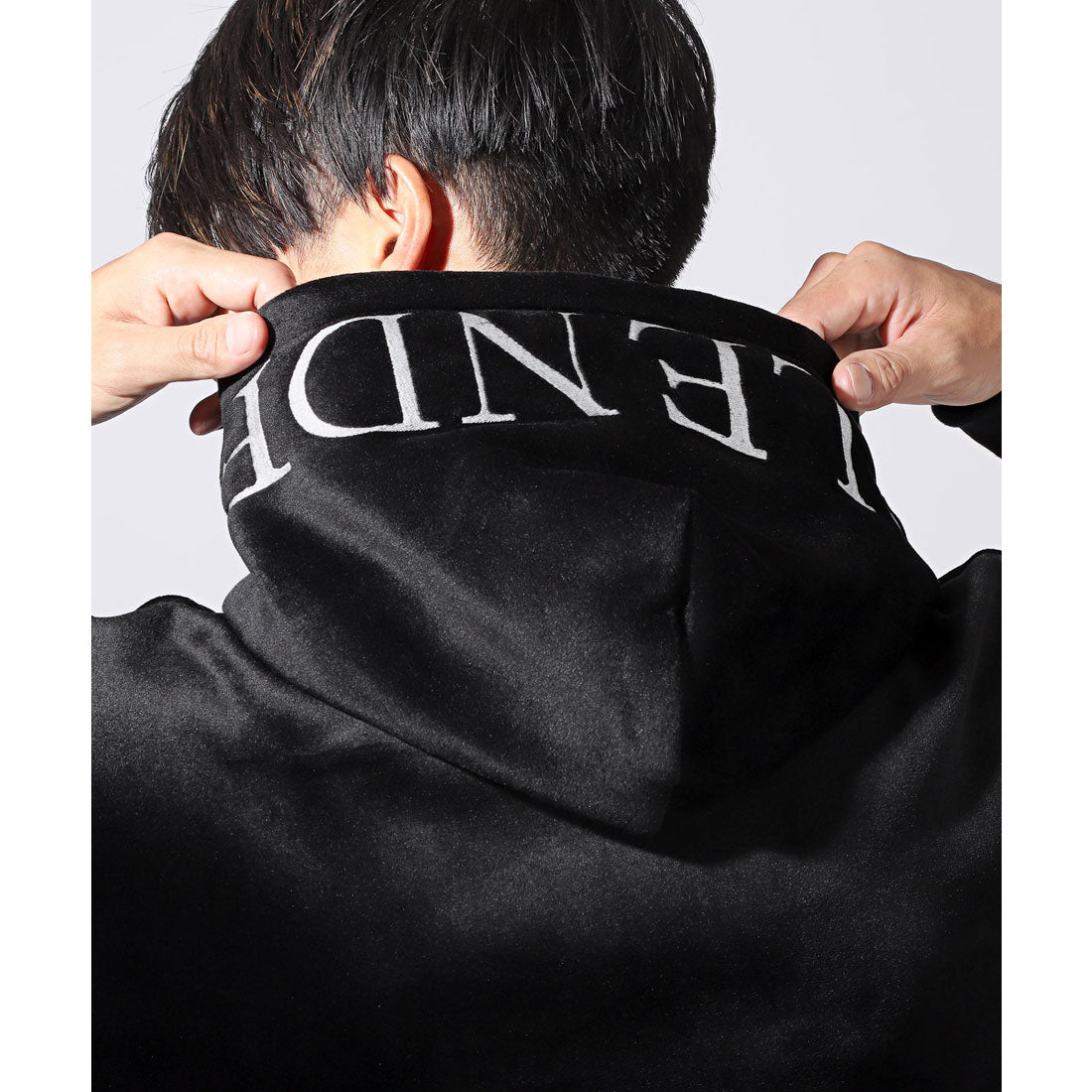 ラグスタイル LUXSTYLE 両面マイクロスエードプルパーカー/マイクロスエード 裏起毛 両面 あったか 秋 冬 刺繍 ロゴ カンガルーポケット