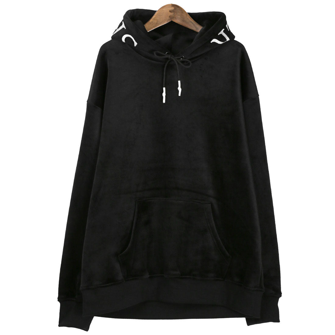 ラグスタイル LUXSTYLE 両面マイクロスエードプルパーカー/マイクロスエード 裏起毛 両面 あったか 秋 冬 刺繍 ロゴ カンガルーポケット