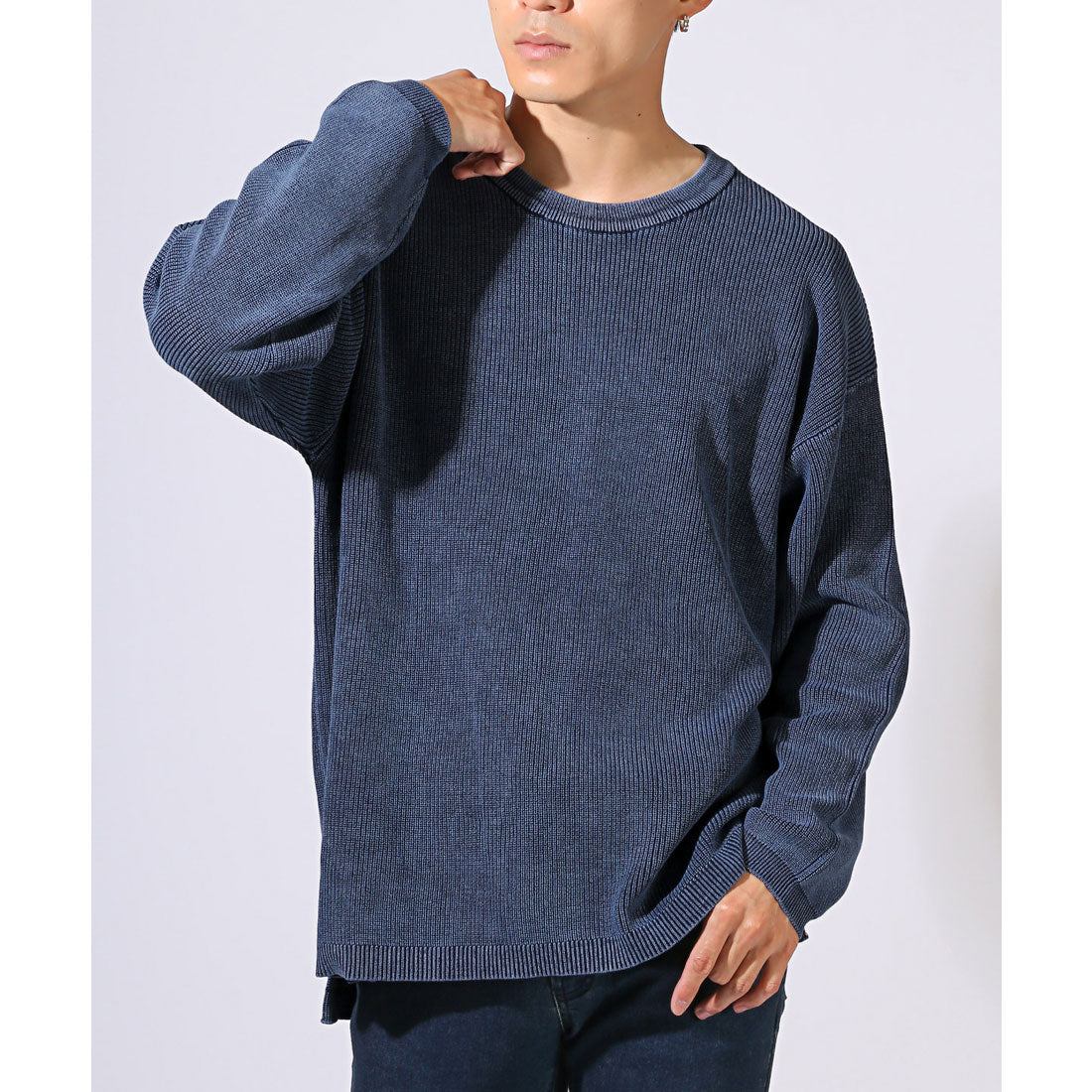 Rug Style LUXSTYLE 12G Single Rib Stone Wash Knit/Knitwear 12G Single Rib Stone Wash Oversized Spring Autumn Winter Plus Size Plain