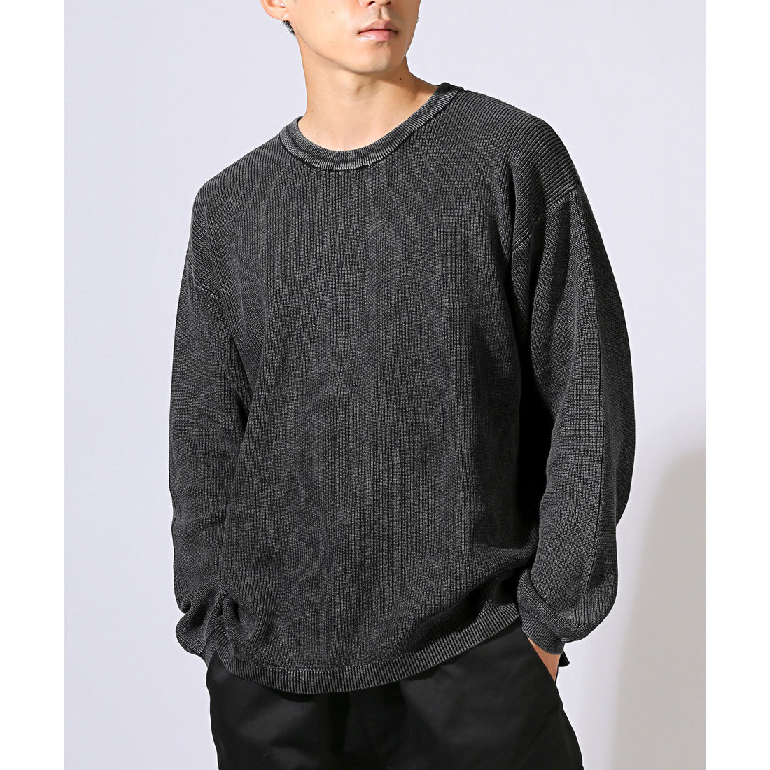 Rug Style LUXSTYLE 12G Single Rib Stone Wash Knit/Knitwear 12G Single Rib Stone Wash Oversized Spring Autumn Winter Plus Size Plain