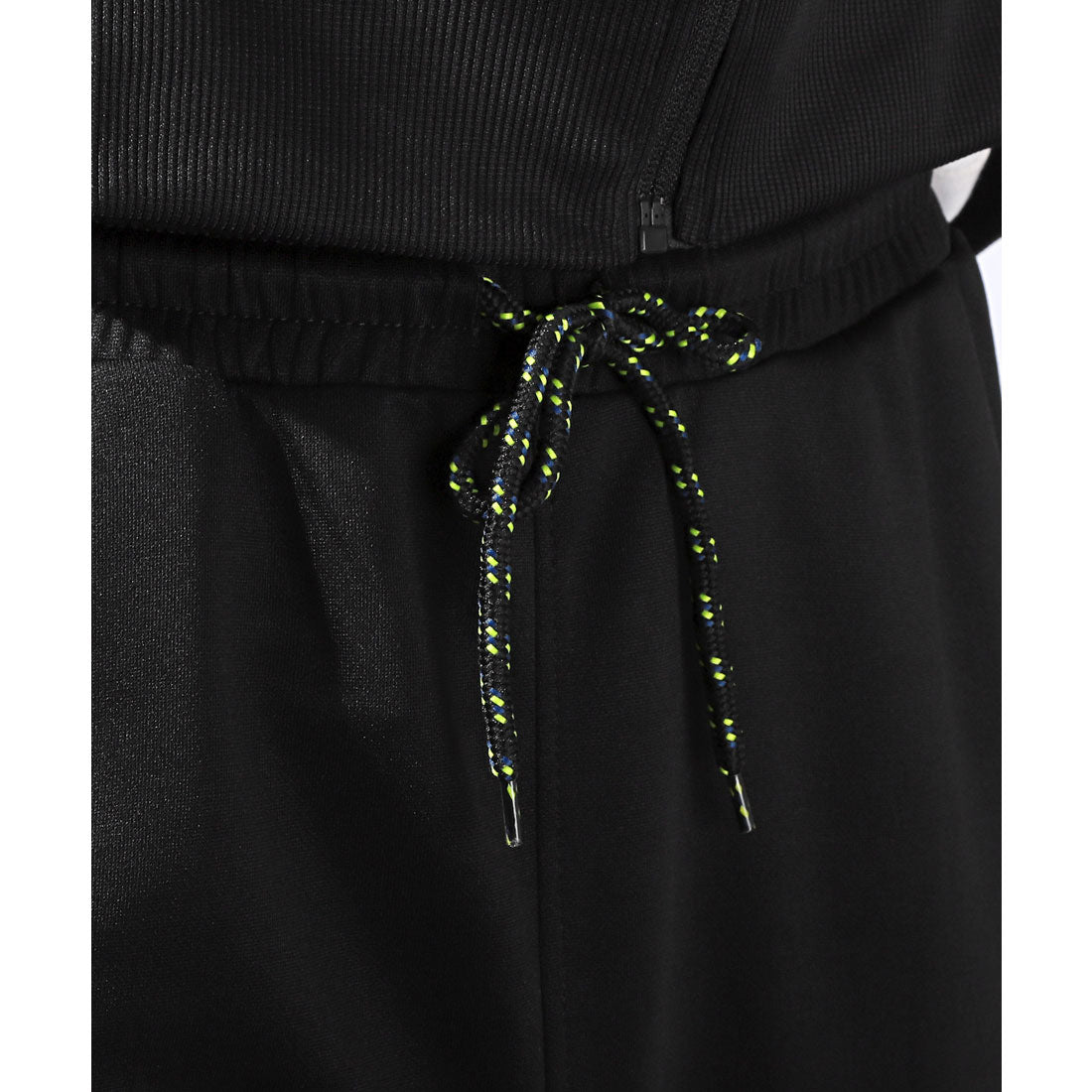 Rug style LUXSTYLE zip logo pocket jogger pants / jersey bottoms logo zipper pocket elastic waist rib monochrome