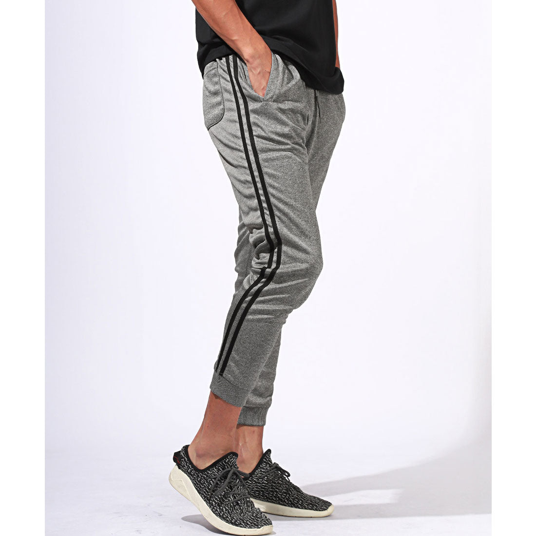 拉格風格 LUXSTYLE 2條線運動褲/汗衫輕便褲 運動褲 夏季 春季 秋季 9分長 裾踝長 2條線 側線 修身