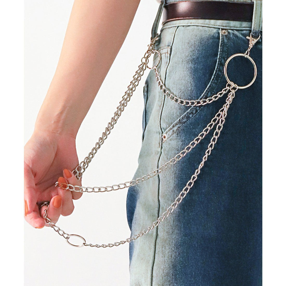 Rug Style LUXSTYLE Stainless Steel Wallet Chain/Chain silver Accessories Belt Key Ring Key Holder