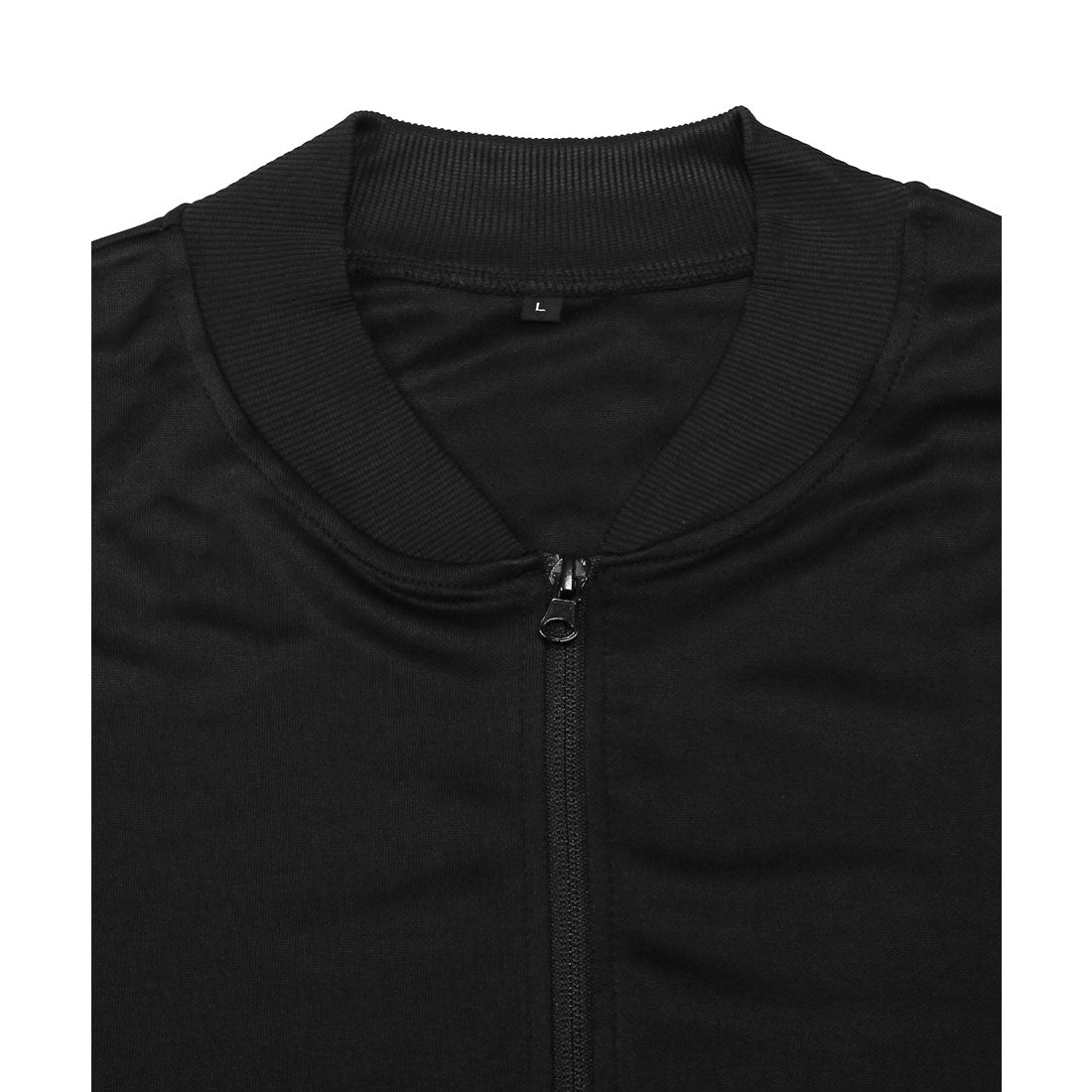 LUXSTYLE Rag Style Plain Jersey Blouson with Thumb Holes / Jersey Track Jacket Light Outerwear Spring Autumn Thumb Hole Finger Hole Plain Zip-Up Rib