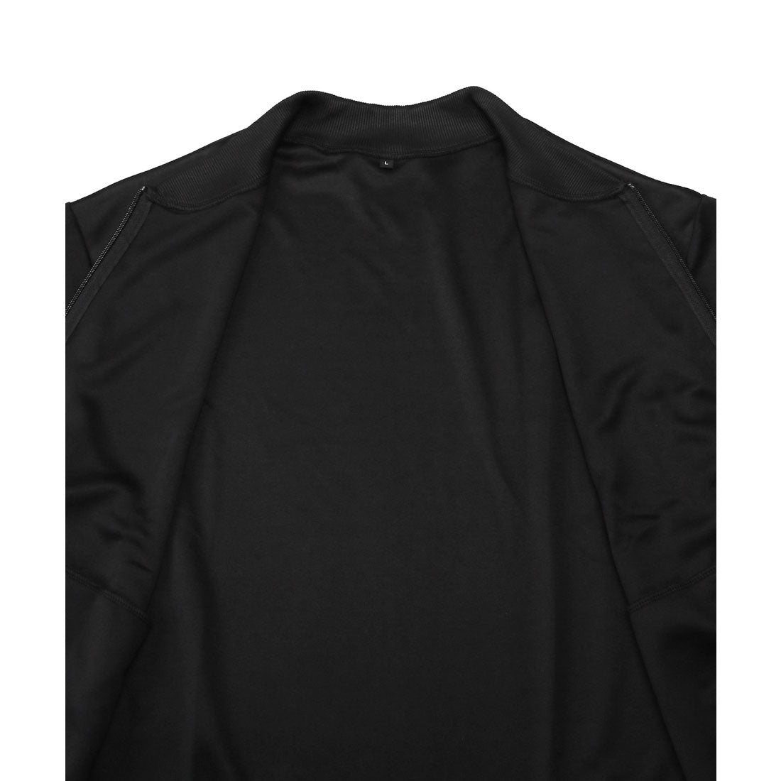 LUXSTYLE Rag Style Plain Jersey Blouson with Thumb Holes / Jersey Track Jacket Light Outerwear Spring Autumn Thumb Hole Finger Hole Plain Zip-Up Rib