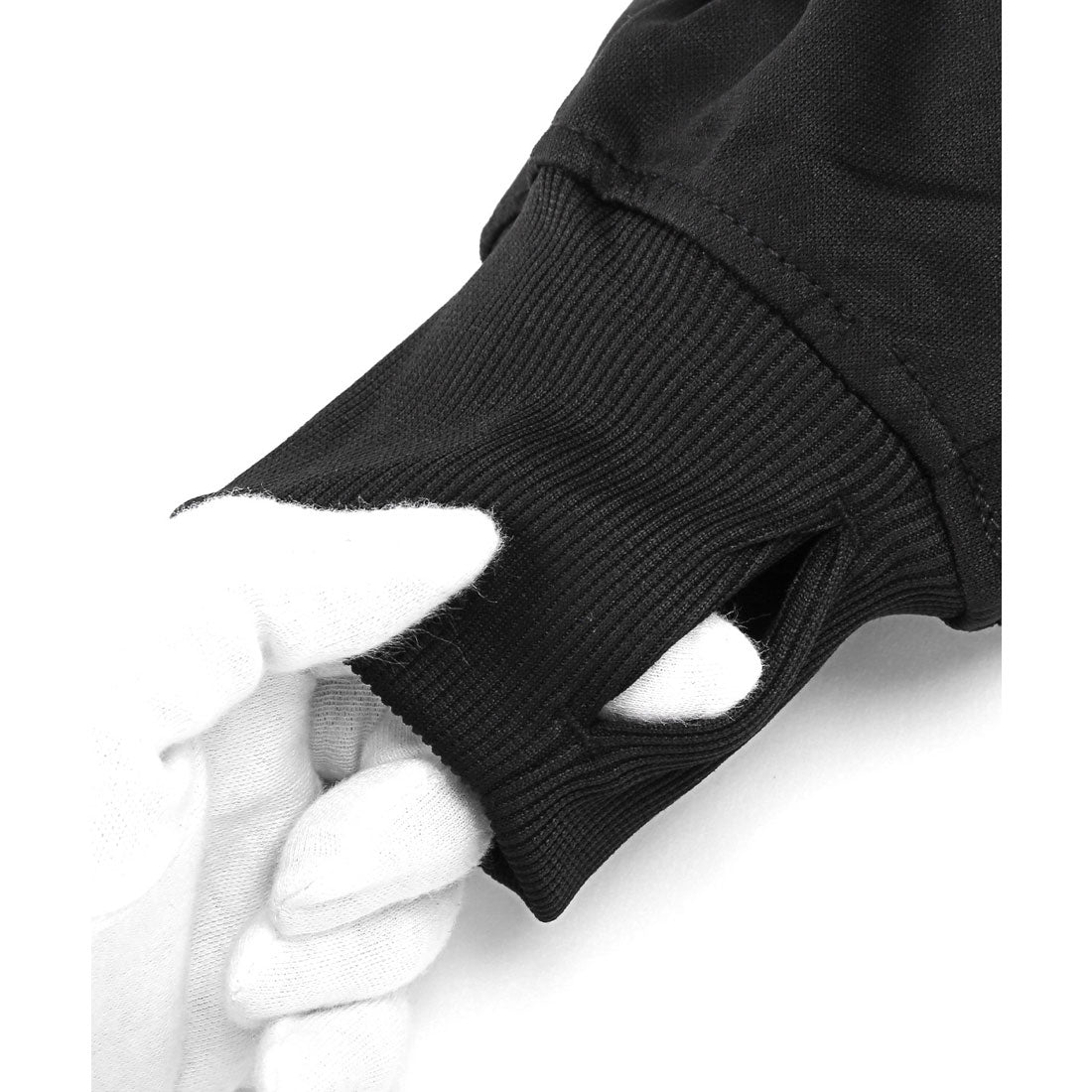 LUXSTYLE Rag Style Plain Jersey Blouson with Thumb Holes / Jersey Track Jacket Light Outerwear Spring Autumn Thumb Hole Finger Hole Plain Zip-Up Rib