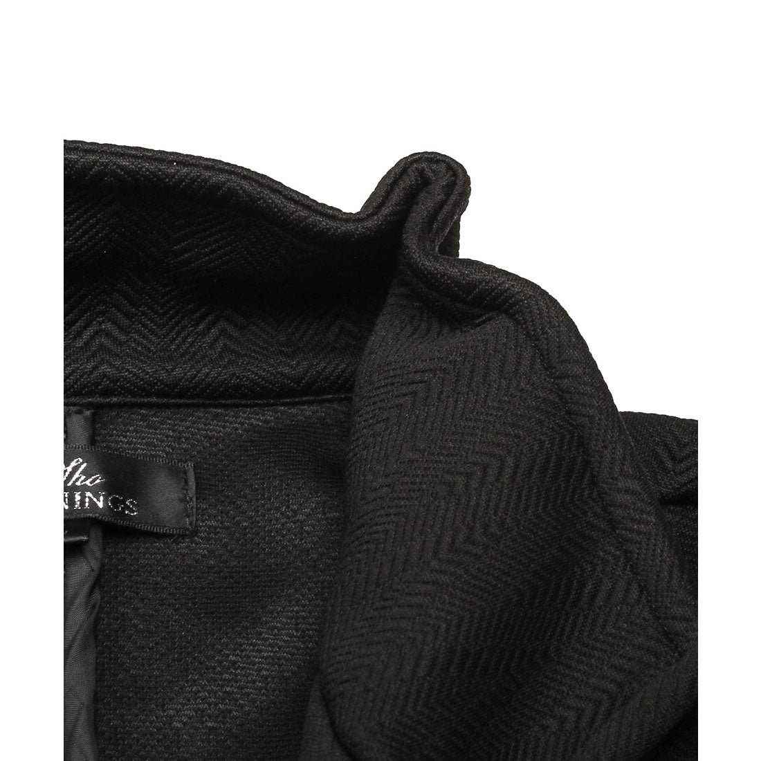 ラグスタイル LUXSTYLE Bernings Shoふくれシェブロン柄イタリアンカラージャケット/メンズ テーラードジャケット 無地 ストレッチ