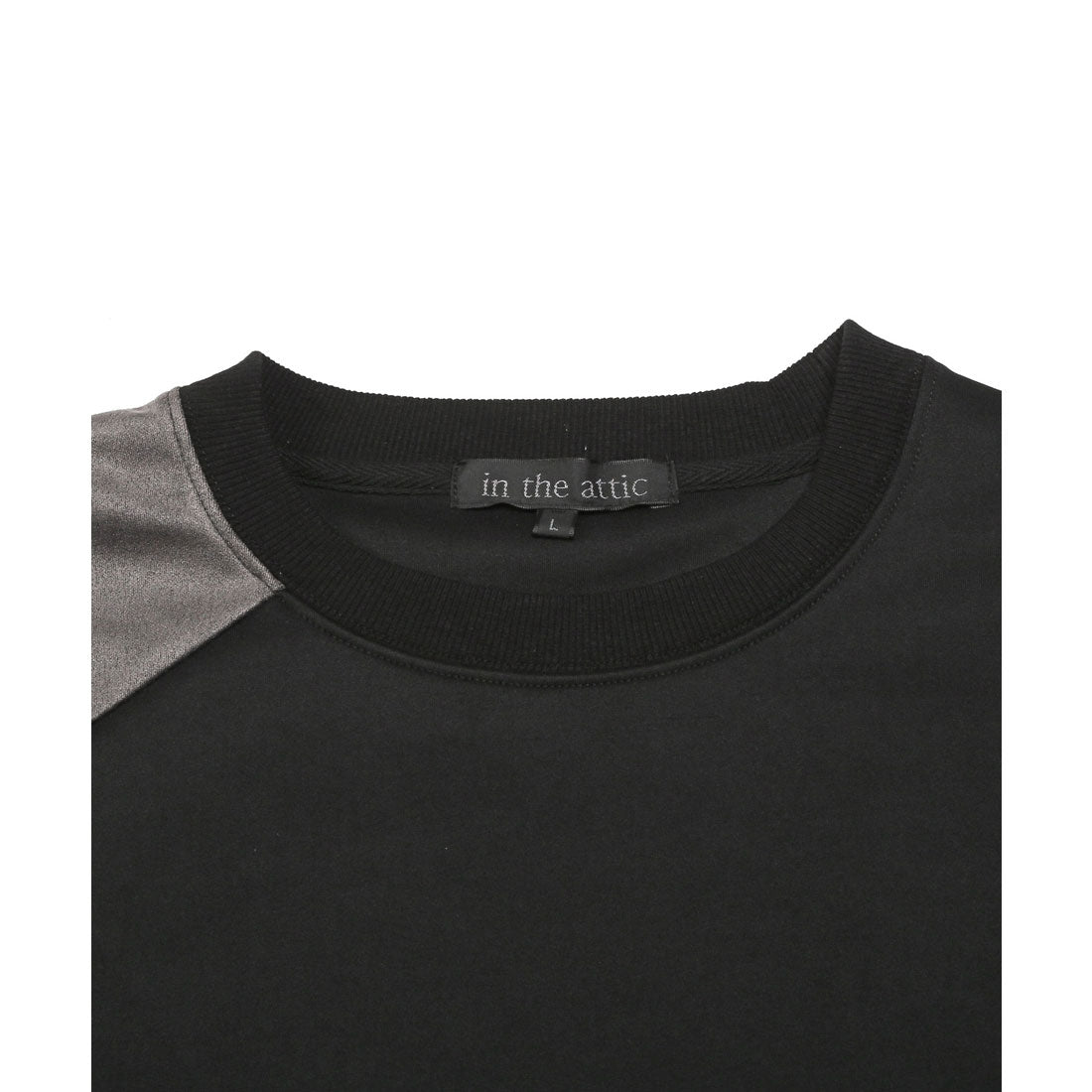 ラグスタイル LUXSTYLE ポリスエードポンチ異素材切替トレーナー/スウェット 長袖 ポンチ スエード 切り替え 秋 冬 春 大きいサイズ オーバーサイズ