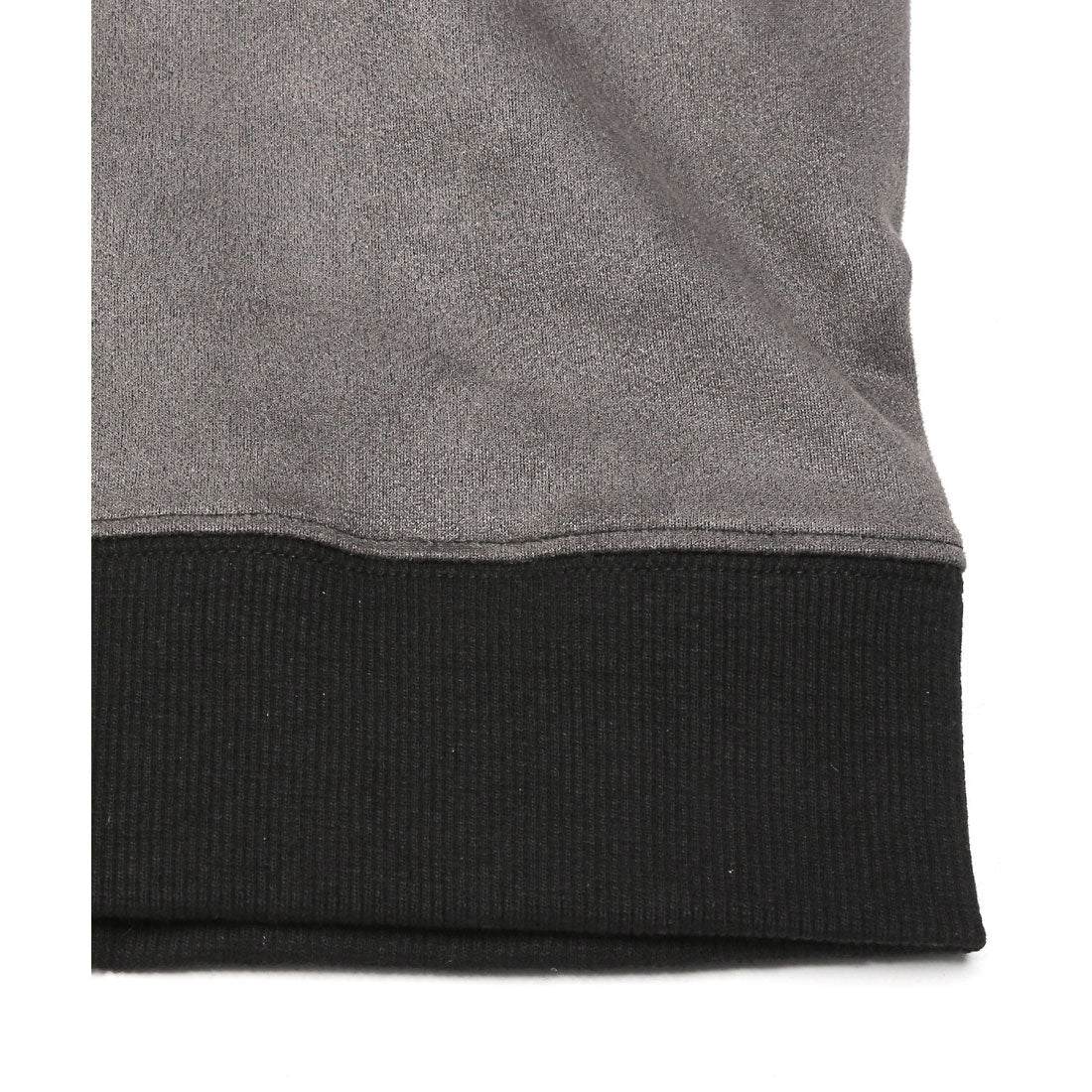 ラグスタイル LUXSTYLE ポリスエードポンチ異素材切替トレーナー/スウェット 長袖 ポンチ スエード 切り替え 秋 冬 春 大きいサイズ オーバーサイズ