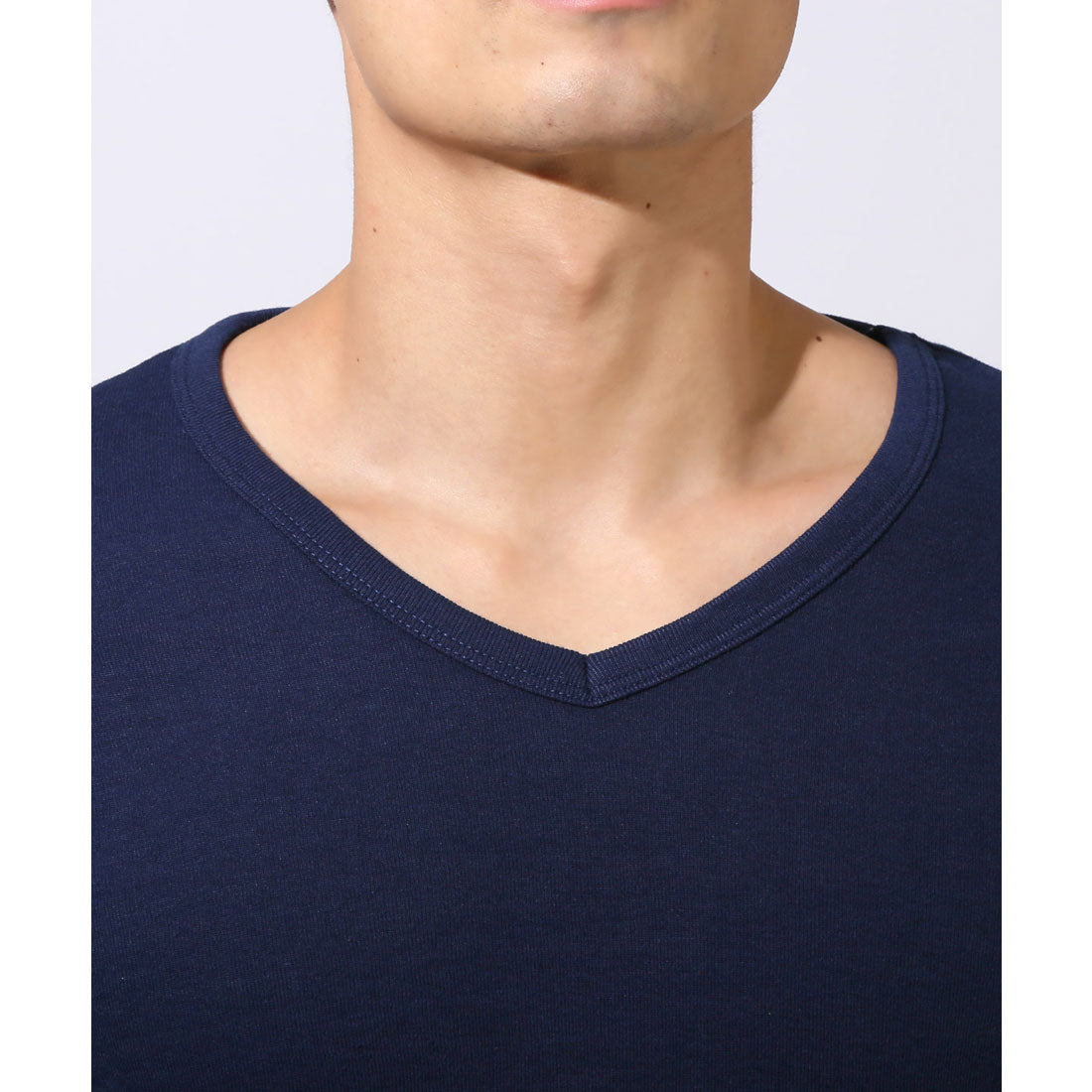ラグスタイル LUXSTYLE Vネック無地ロンT/Vネック Tシャツ 長袖 トップス カットソー インナー 無地 ストレッチ 伸縮 大きいサイズ 白 黒 シンプル