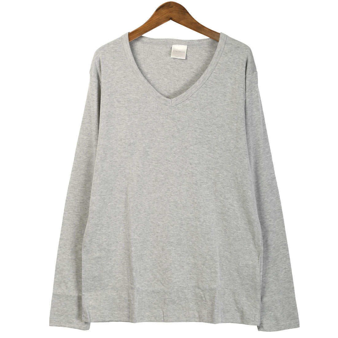 ラグスタイル LUXSTYLE Vネック無地ロンT/Vネック Tシャツ 長袖 トップス カットソー インナー 無地 ストレッチ 伸縮 大きいサイズ 白 黒 シンプル