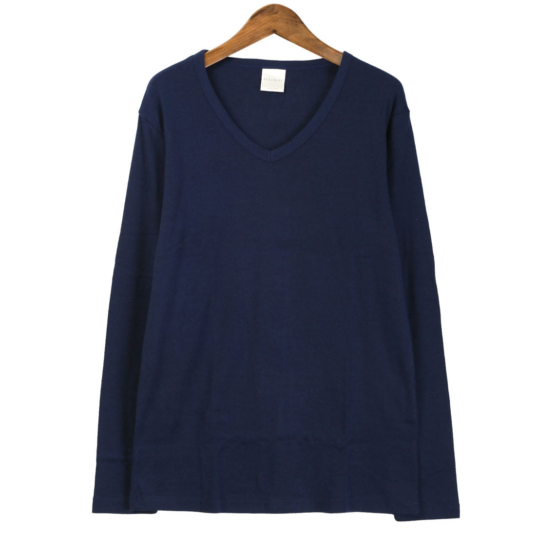 ラグスタイル LUXSTYLE Vネック無地ロンT/Vネック Tシャツ 長袖 トップス カットソー インナー 無地 ストレッチ 伸縮 大きいサイズ 白 黒 シンプル