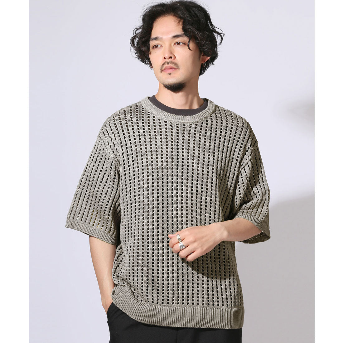 ゆ*う様 【美品】URU　CREW NECK MESH KNIT【Free】 URU) CREW NECK KNIT (25FUK08) | URU / トップス (MEN) | URU正規取扱