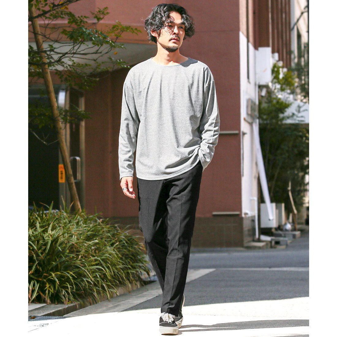 ラグスタイル LUXSTYLE 接触冷感イージースラックスパンツ/テーパードパンツ イージーパンツ メンズ 接触冷感 ひんやり クール 涼しい タック ストレッチ 伸縮性 （ネイビー） ネイビー