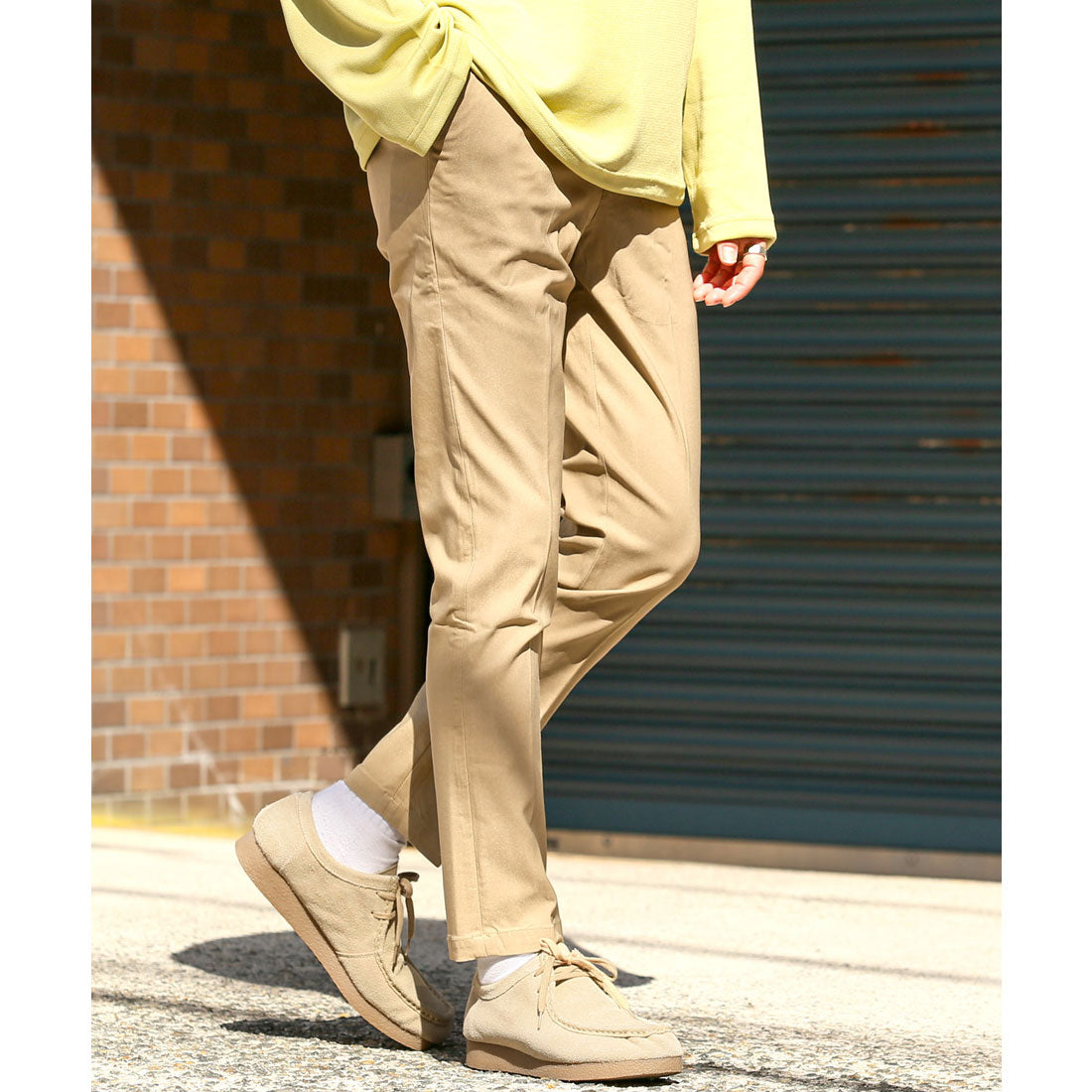 ラグスタイル LUXSTYLE 接触冷感イージースラックスパンツ/テーパードパンツ イージーパンツ メンズ 接触冷感 ひんやり クール 涼しい タック ストレッチ 伸縮性 （ネイビー） ネイビー