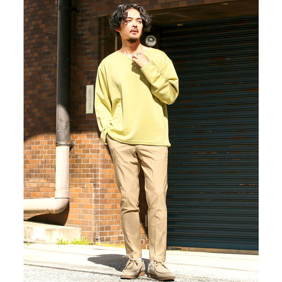 ラグスタイル LUXSTYLE 接触冷感イージースラックスパンツ/テーパードパンツ イージーパンツ メンズ 接触冷感 ひんやり クール 涼しい タック ストレッチ 伸縮性 （ネイビー） ネイビー