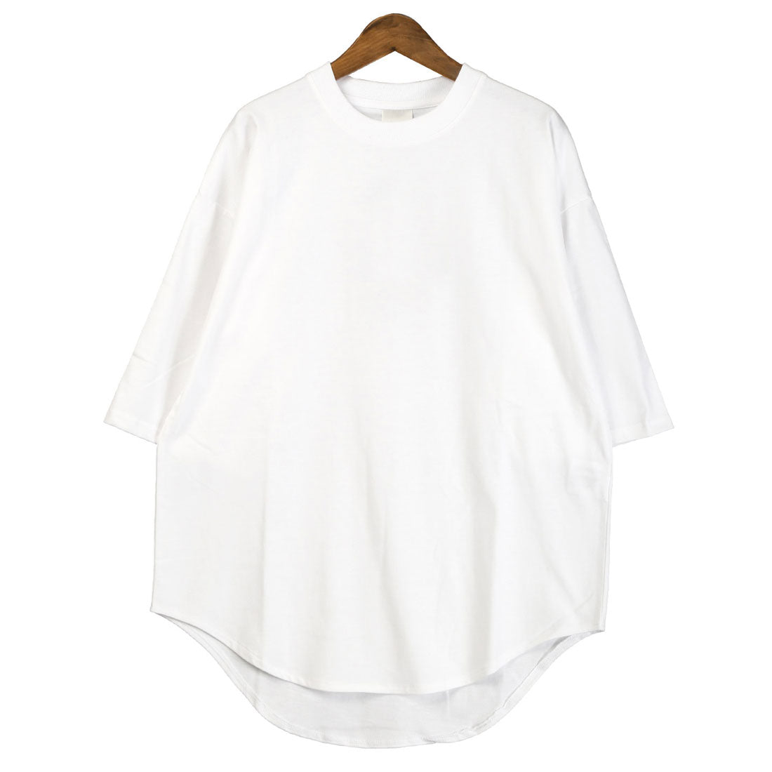 ラグスタイル LUXSTYLE ヘビーウェイト裾ラウンド無地半袖Tシャツ/無地 裾 ラウンドヘム クルーネック 丸首 ヘビーウェイト 重ね着 インナー カジュアル （ブルー） ブルー