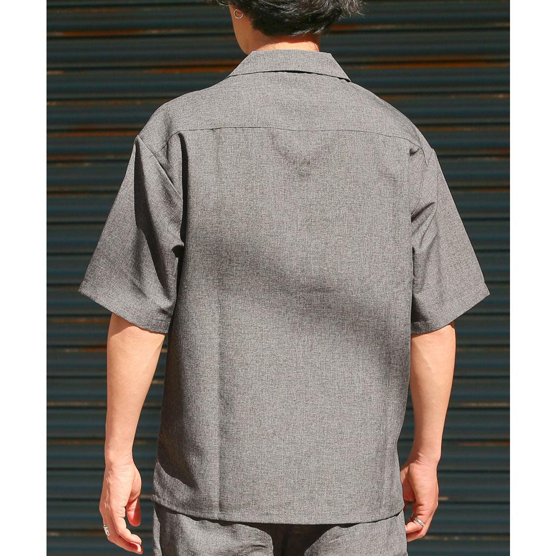 ラグスタイル LUXSTYLE 無地開襟半袖シャツ/オープンカラーシャツ メンズ シャツ 半袖 大きいサイズ オーバーサイズ 無地 セットアップ （ホワイト） ホワイト