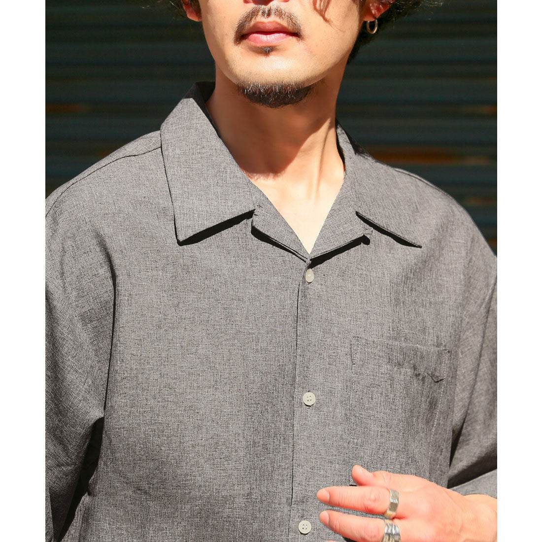 ラグスタイル LUXSTYLE 無地開襟半袖シャツ/オープンカラーシャツ メンズ シャツ 半袖 大きいサイズ オーバーサイズ 無地 セットアップ （ホワイト） ホワイト