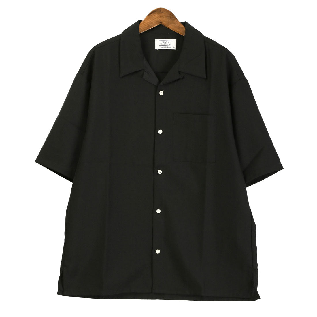 ラグスタイル LUXSTYLE 無地開襟半袖シャツ/オープンカラーシャツ メンズ シャツ 半袖 大きいサイズ オーバーサイズ 無地 セットアップ （ホワイト） ホワイト