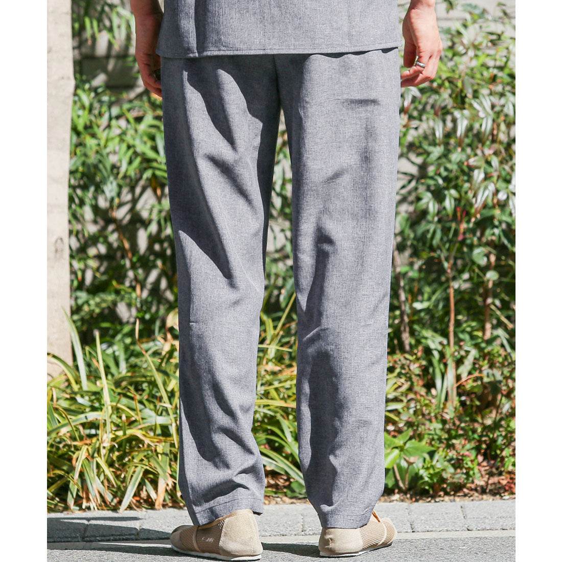 ラグスタイル LUXSTYLE イージーテーパードパンツ/スラックス メンズ カジュアルパンツ リラックスパンツ ゆったり 大きいサイズ セットアップ （ネイビー） ネイビー