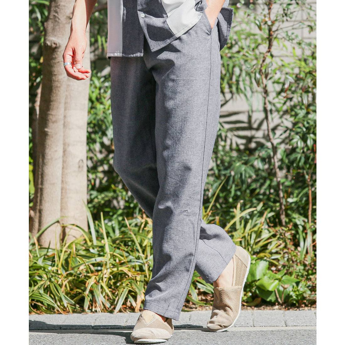 ラグスタイル LUXSTYLE イージーテーパードパンツ/スラックス メンズ カジュアルパンツ リラックスパンツ ゆったり 大きいサイズ セットアップ （ネイビー） ネイビー