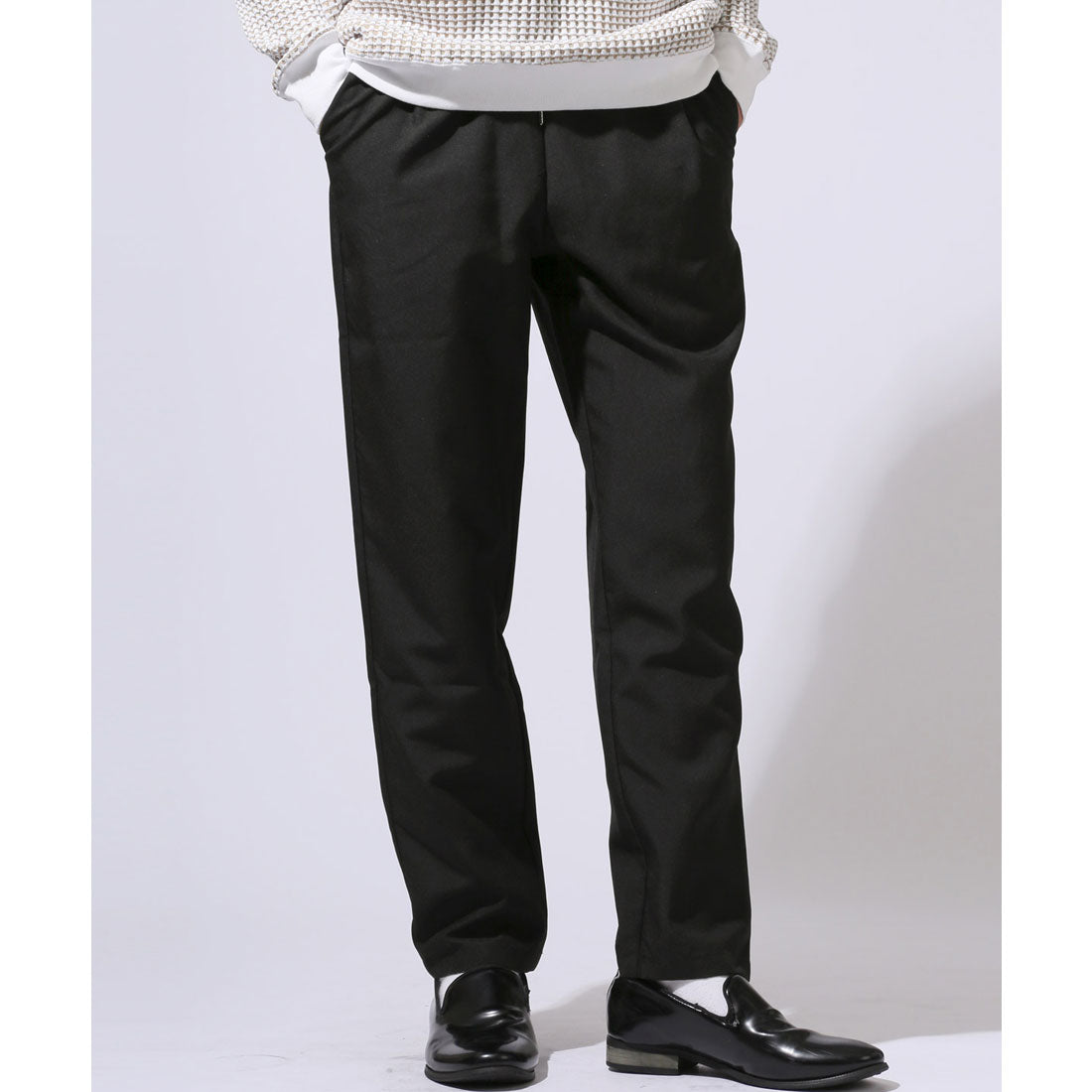 ラグスタイル LUXSTYLE イージーテーパードパンツ/スラックス メンズ カジュアルパンツ リラックスパンツ ゆったり 大きいサイズ セットアップ （ネイビー） ネイビー