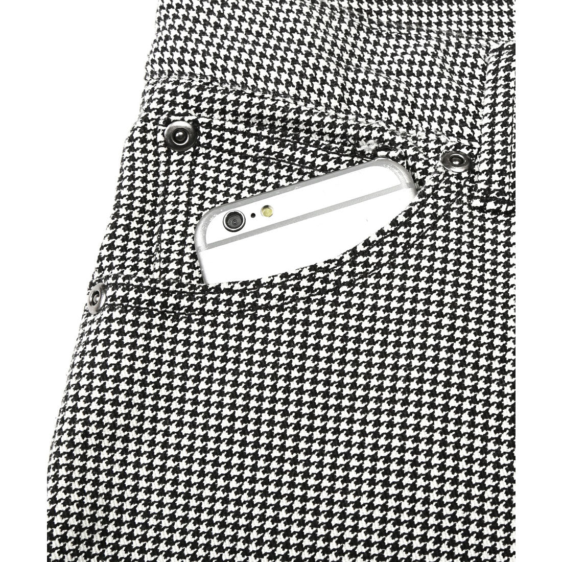 ラグスタイル LUXSTYLE 総柄カツラギチェックパンツ/チノパン スリムパンツ メンズ スキニー チノパンツ ズボン ボトムス チェック柄 総柄 カツラギデニム ストレッチ （ネイビーウィンドウペン） ネイビーウィンドウペン