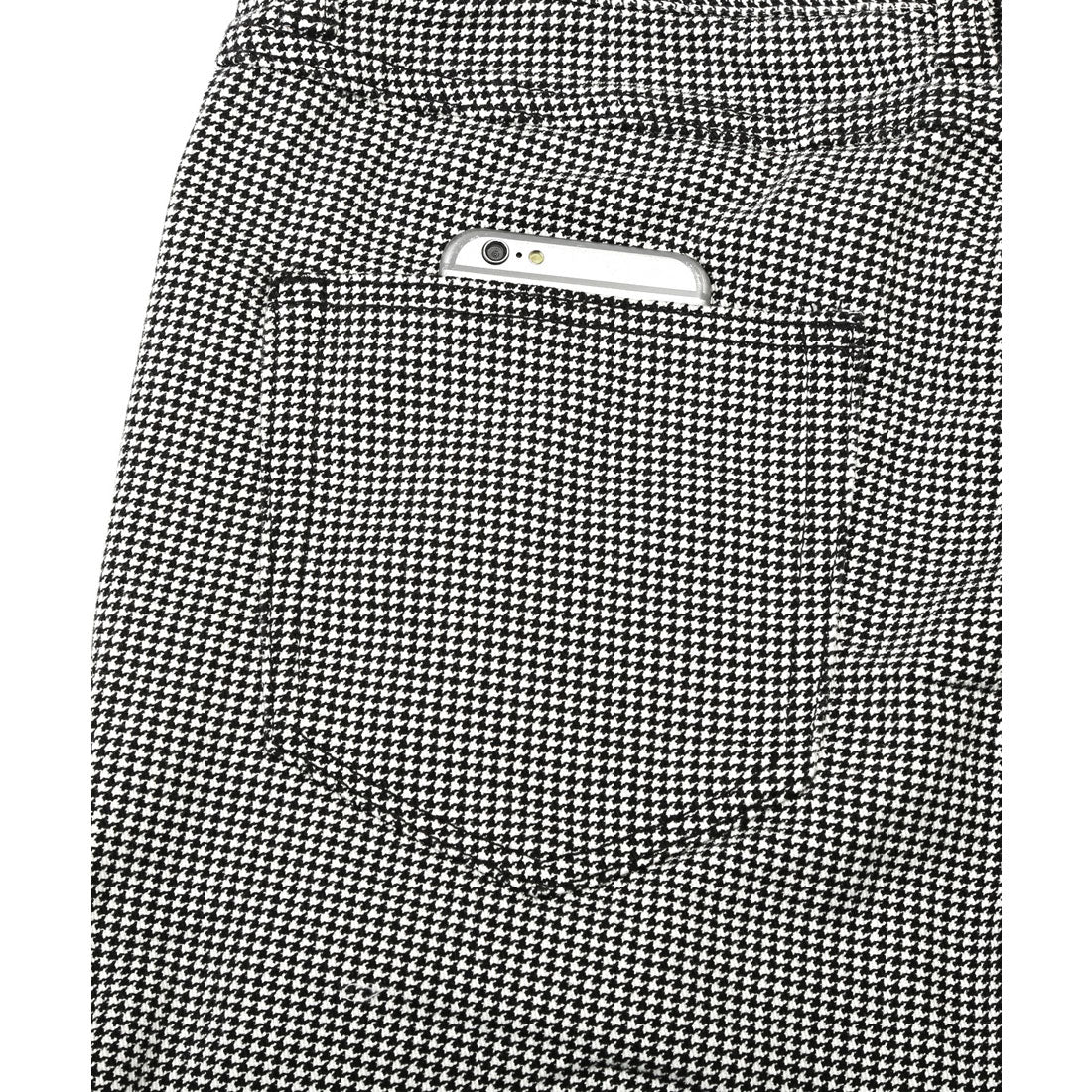 ラグスタイル LUXSTYLE 総柄カツラギチェックパンツ/チノパン スリムパンツ メンズ スキニー チノパンツ ズボン ボトムス チェック柄 総柄 カツラギデニム ストレッチ （ネイビーウィンドウペン） ネイビーウィンドウペン