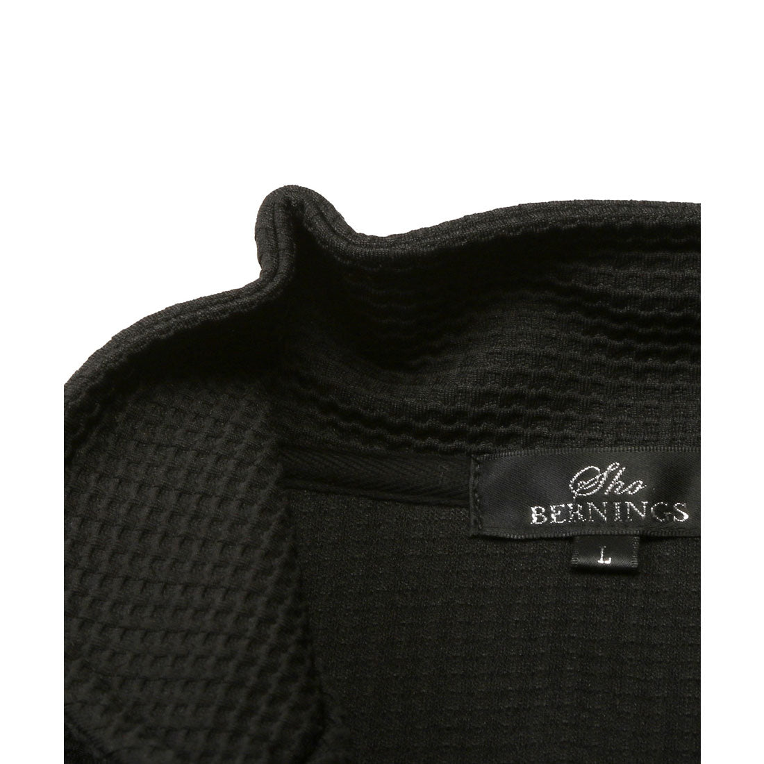 ラグスタイル LUXSTYLE ふくれワッフル柄イタリアンカラー7分袖ポロシャツ/七分 イタリアンカラー 立ち襟 スタンドカラー ワイヤーカラー スキッパー ワッフル ハニカム （ホワイト） ホワイト