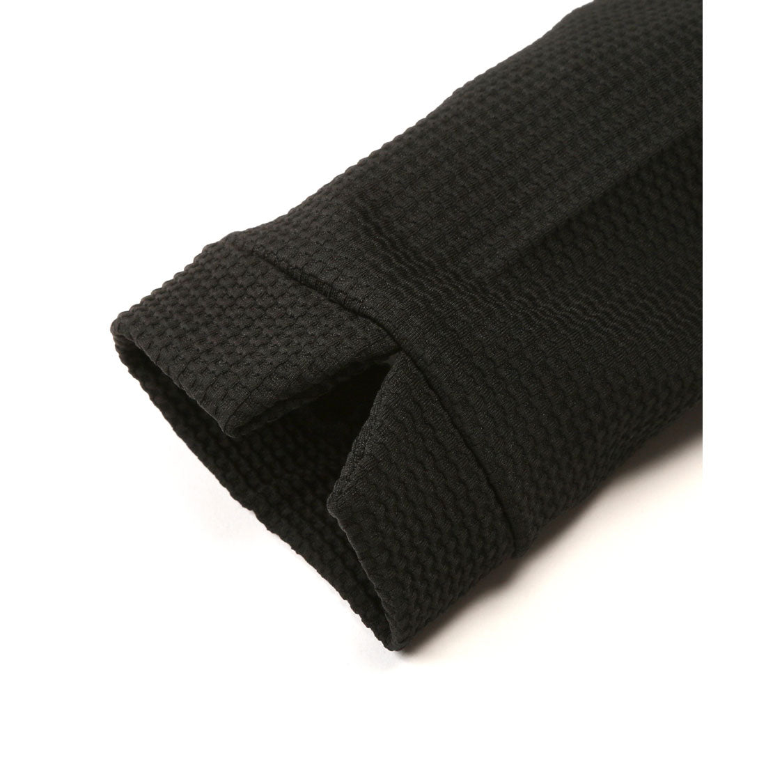 ラグスタイル LUXSTYLE ふくれワッフル柄イタリアンカラー7分袖ポロシャツ/七分 イタリアンカラー 立ち襟 スタンドカラー ワイヤーカラー スキッパー ワッフル ハニカム （ホワイト） ホワイト