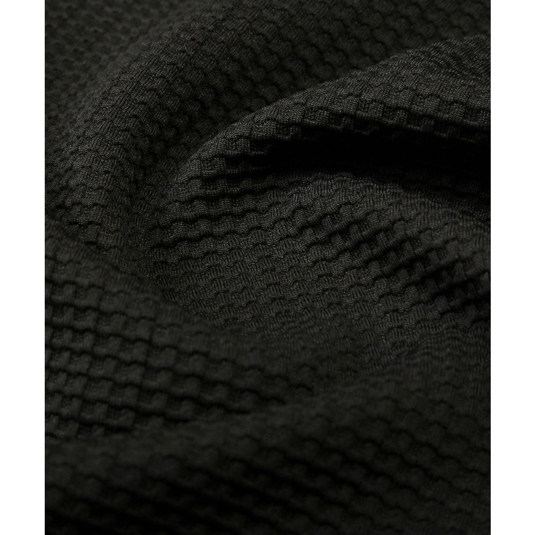 ラグスタイル LUXSTYLE ふくれワッフル柄イタリアンカラー7分袖ポロシャツ/七分 イタリアンカラー 立ち襟 スタンドカラー ワイヤーカラー スキッパー ワッフル ハニカム （ホワイト） ホワイト