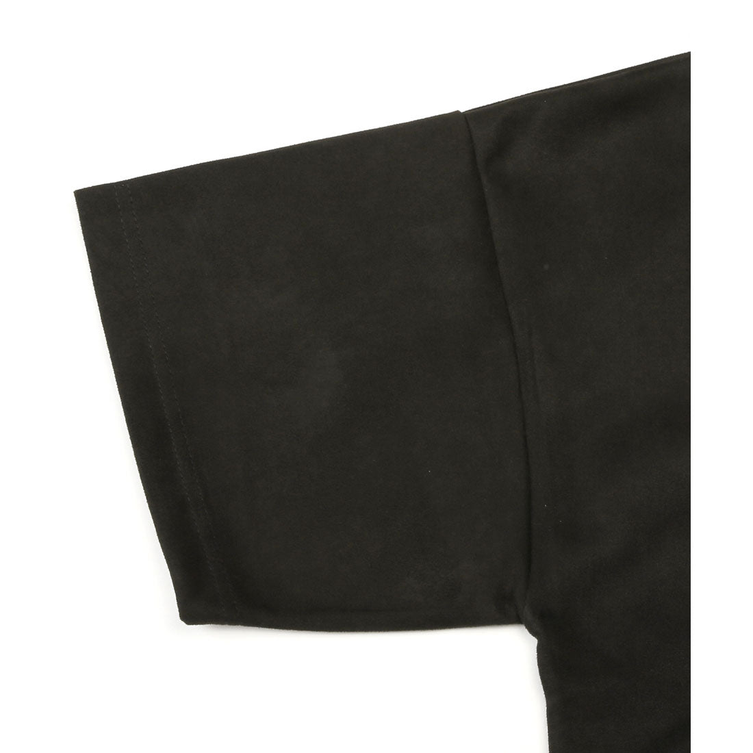 ラグスタイル LUXSTYLE Girls&Catスエード半袖Tシャツ/スエード フェイクスエード 刺繍 バックプリント ワンポイント Girls Cat 女の子 ガール ネコ 猫 大きいサイズ （ブラック） ブラック