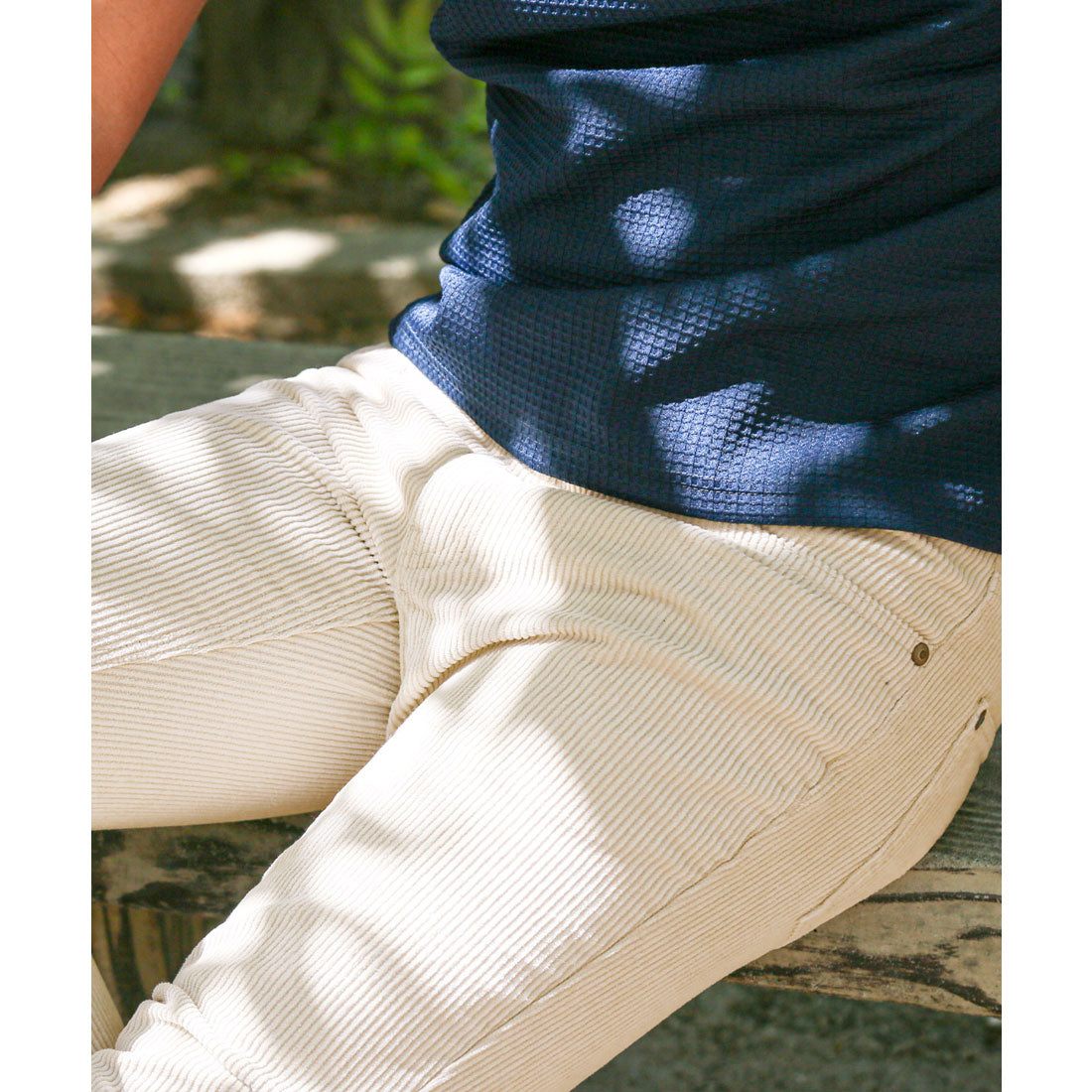 ラグスタイル LUXSTYLE コーデュロイタック入りクロップドパンツ/7分丈 9分丈 アンクル コーデュロイ タック入り タックパンツ コーデュロイパンツ チノパン （グレージュ） グレージュ