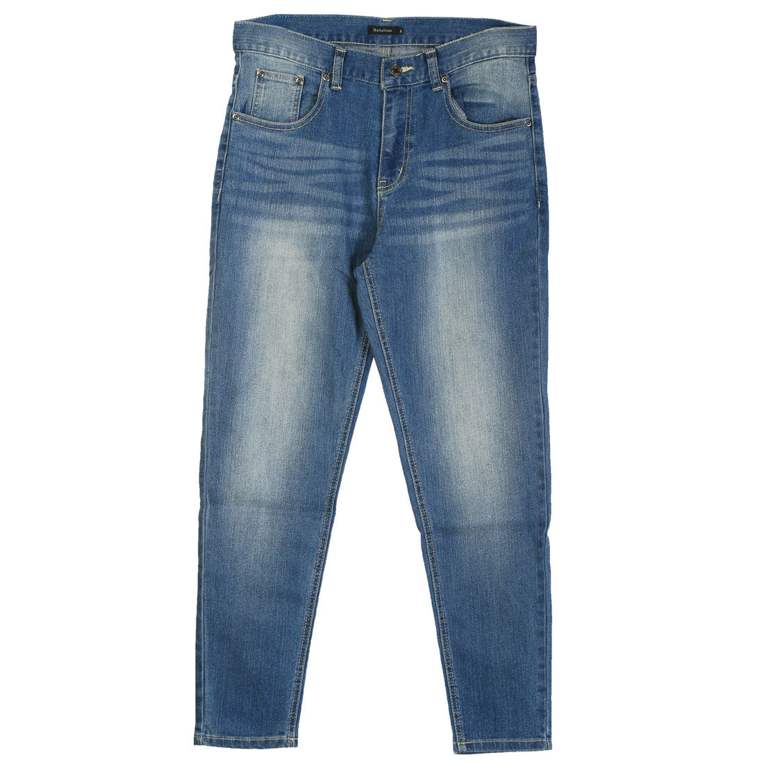 ラグスタイル LUXSTYLE アンクルスキニーデニムパンツ/スキニーパンツ アンクルパンツ メンズ スキニー デニム ジーンズ ジーパン 9分丈 細身 タイト 美脚 （ブルー） ブルー