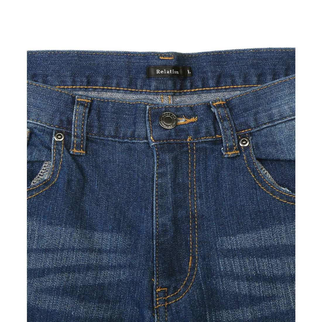 ラグスタイル LUXSTYLE アンクルスキニーデニムパンツ/スキニーパンツ アンクルパンツ メンズ スキニー デニム ジーンズ ジーパン 9分丈 細身 タイト 美脚 （ブルー） ブルー