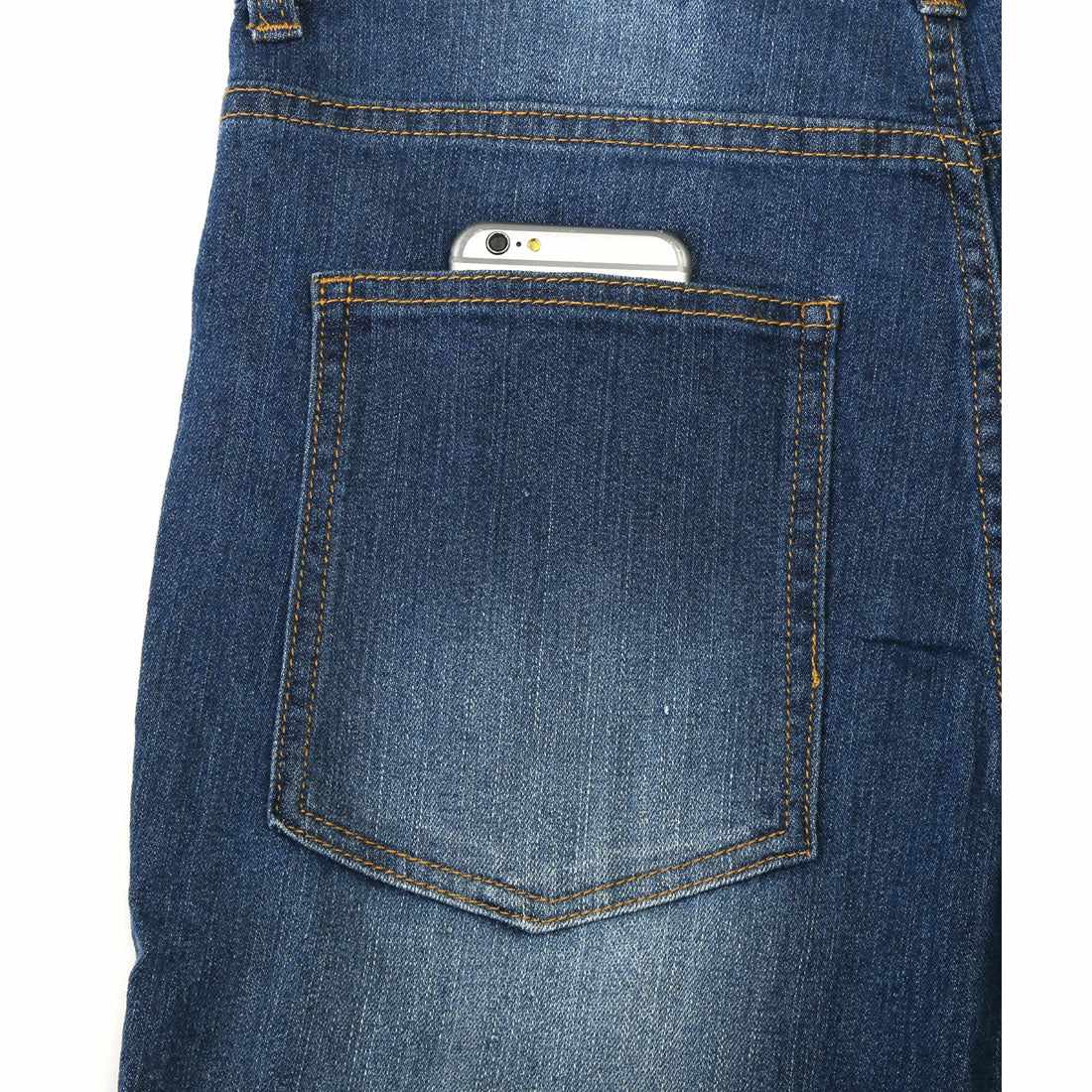 ラグスタイル LUXSTYLE アンクルスキニーデニムパンツ/スキニーパンツ アンクルパンツ メンズ スキニー デニム ジーンズ ジーパン 9分丈 細身 タイト 美脚 （ブルー） ブルー