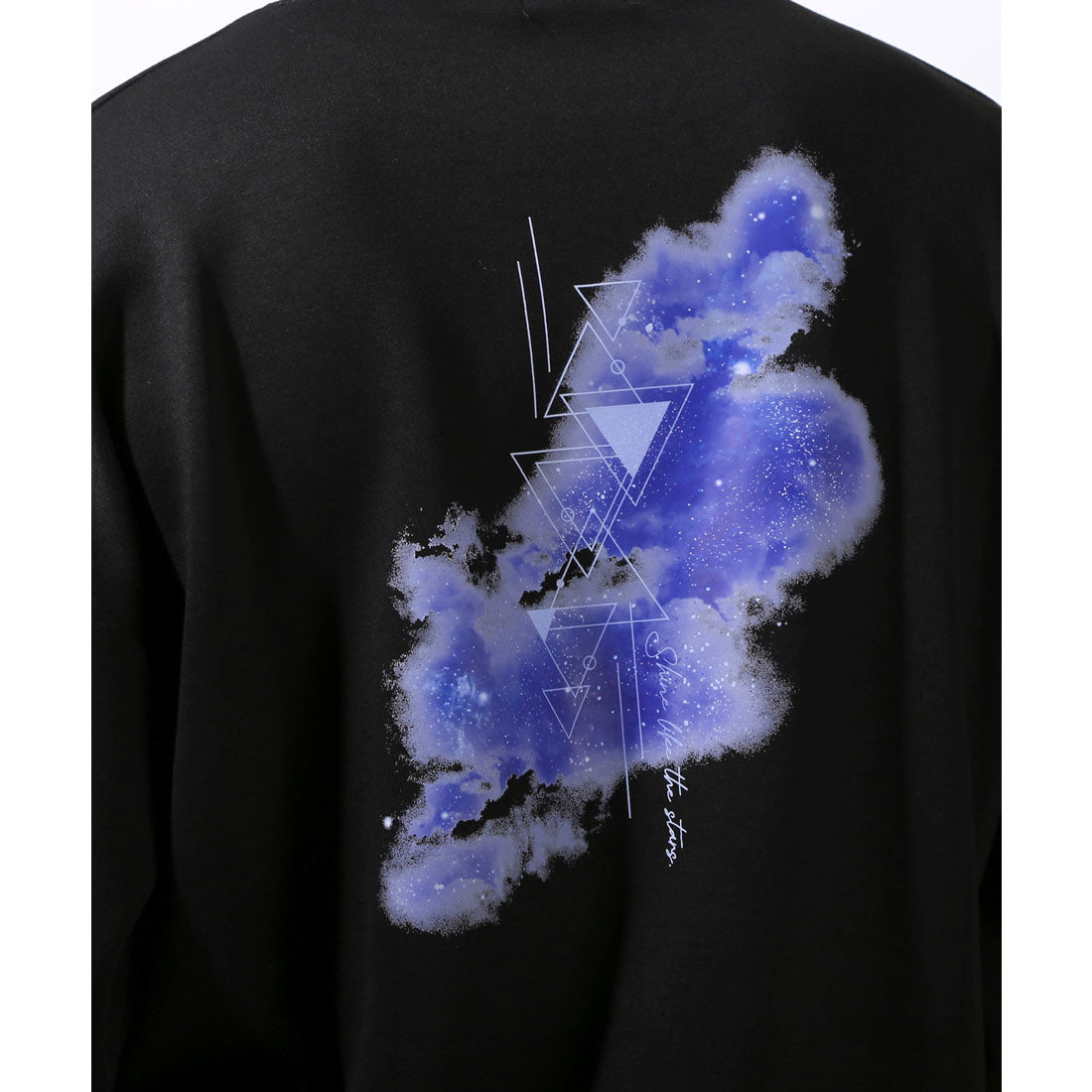 ラグスタイル LUXSTYLE クラウドグラフィックバックプリントポンチTシャツ/接触冷感 クール とろみ 選べるデザイン バックプリント ポンチ グラフィック プリント （Bブラック） Bブラック
