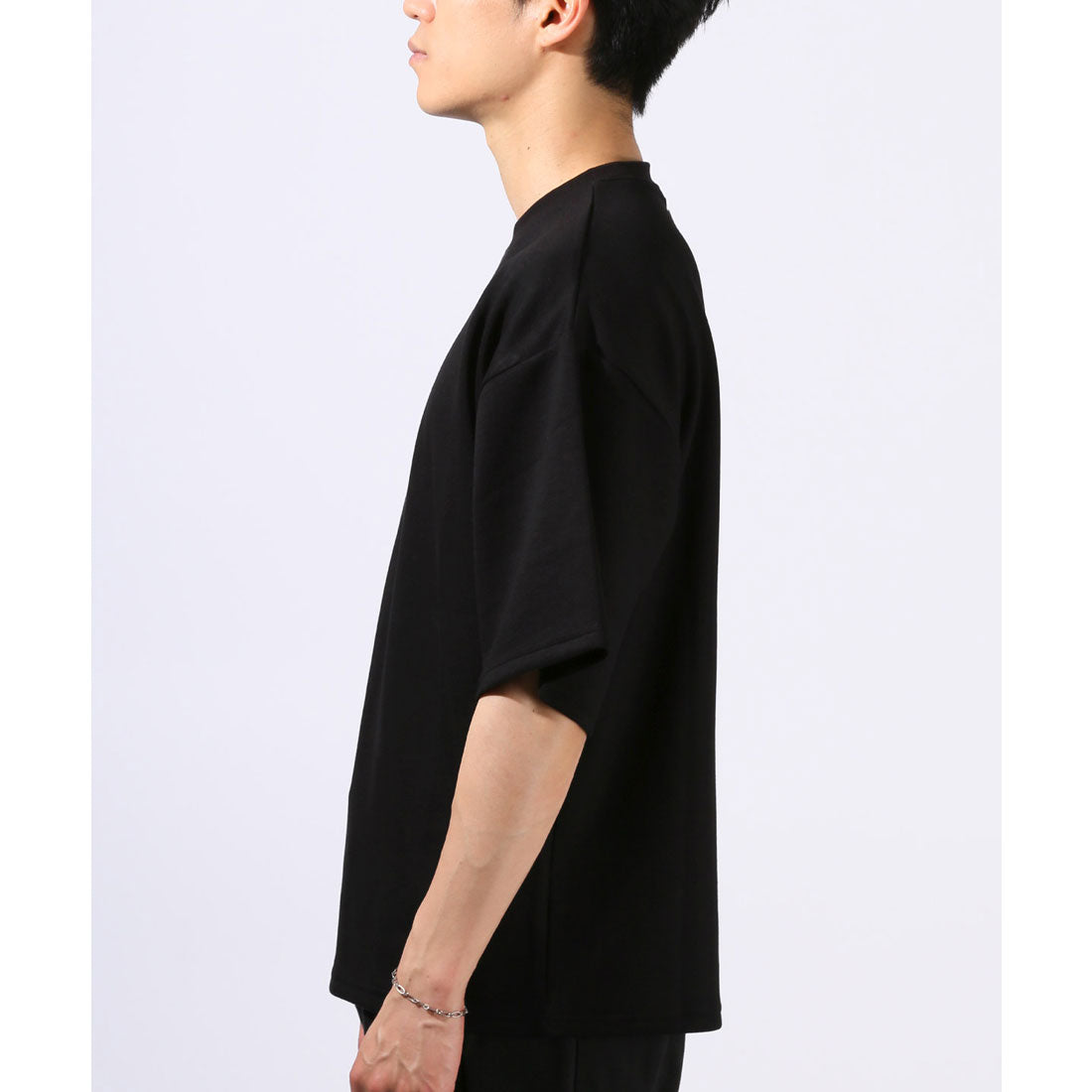 ラグスタイル LUXSTYLE クラウドグラフィックバックプリントポンチTシャツ/接触冷感 クール とろみ 選べるデザイン バックプリント ポンチ グラフィック プリント （Bブラック） Bブラック