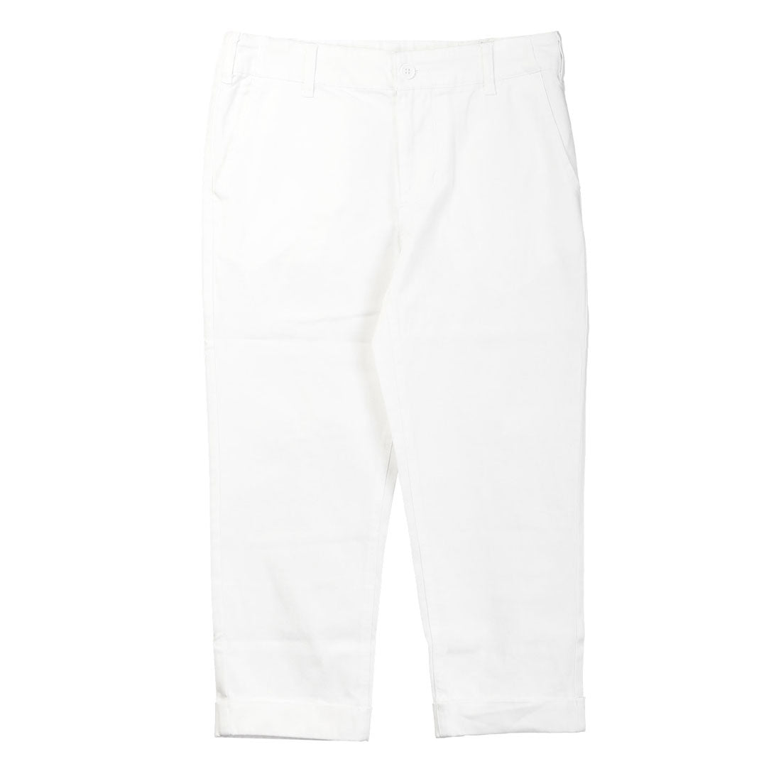 ラグスタイル LUXSTYLE ストレッチチノクロップドパンツ/チノパン クロップド丈 ひざ下 7分丈 ゴルフ 綿 コットン ストレッチ 伸縮性 スリム 細身 スキニー テーパード （ホワイト） ホワイト